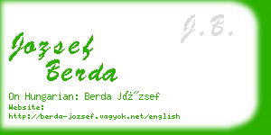 jozsef berda business card
